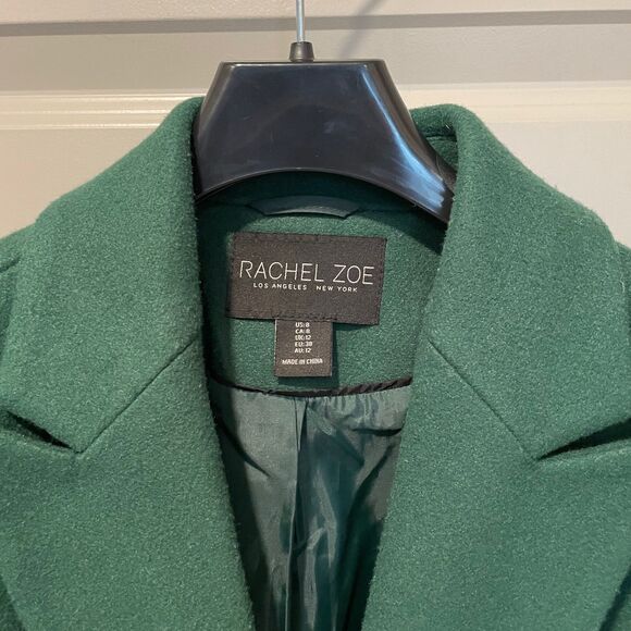 Green Rachel Zoe Wool Blend Coat, size 8 - Picture 8 of 10
